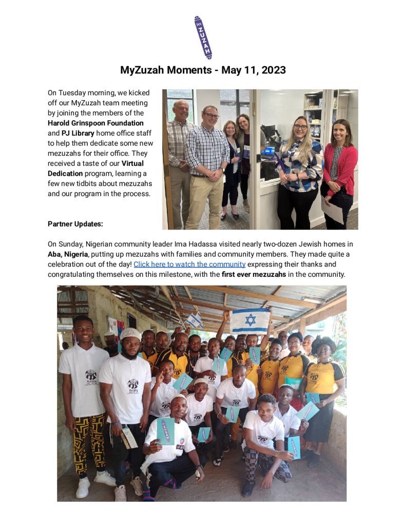 thumbnail of MyZuzah Moments – May 11, 2023